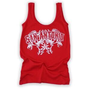 Red Vintage San Antonio Graphic Tank Top